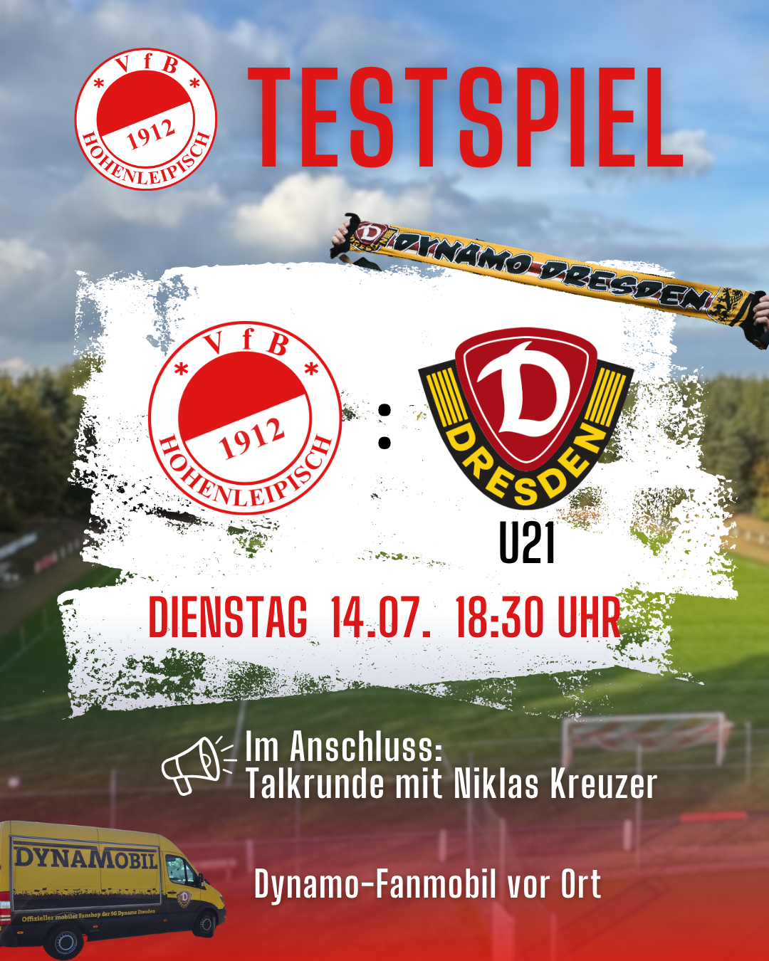 Testspiel-Highlight Hohenleipisch gegen Dynamo Dresden U21