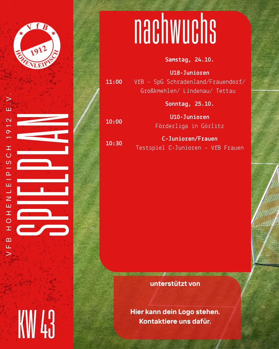 Spielplan KW43 - Nachwuchs