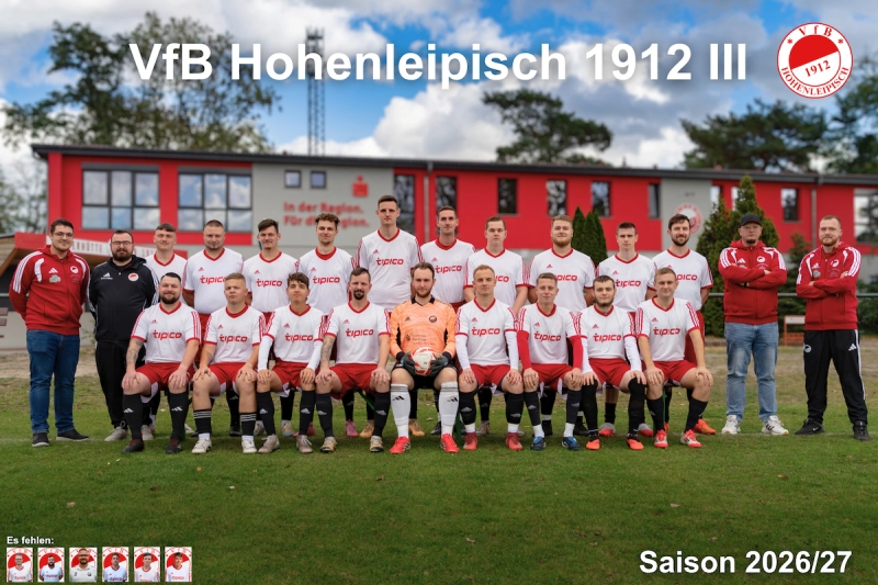 Mannschaftsfoto VfB Dritte 26 27 Kopie
